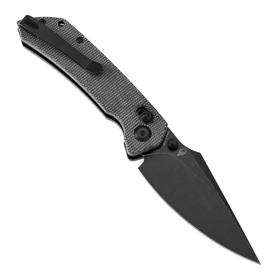 Tenable Fenrir T1034V3 Nitro-V Blade Black Micarta Handle Cross Bar Lock Folding Knife