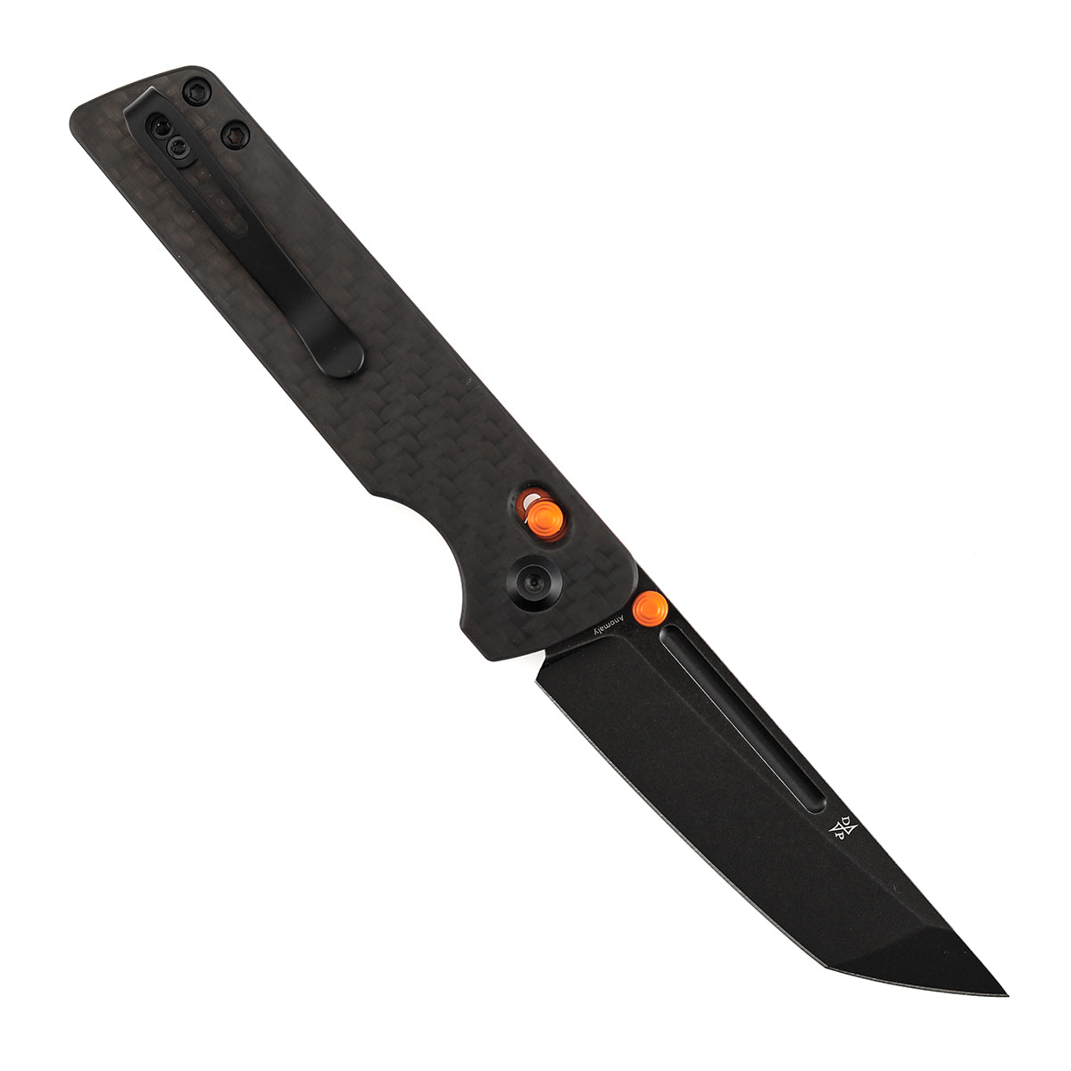 Tenable Anomaly B2038V4 Blackwash Nitro-V Blade Twill Carbon Fiber & G10 Handle Crossbar Lock Folding Knife