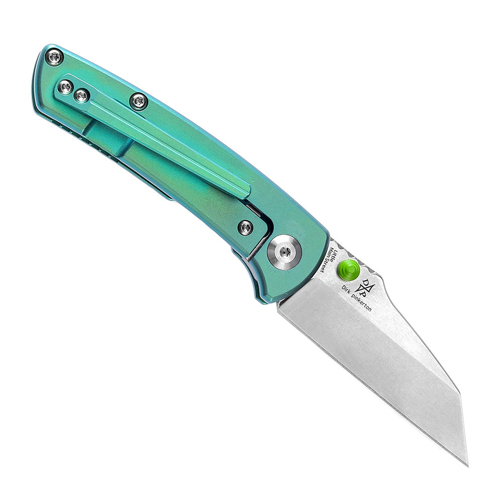 Kansept Little Main Street K2015A4 CPM-S35VN Blade Green Titanium Handle Folding Knife