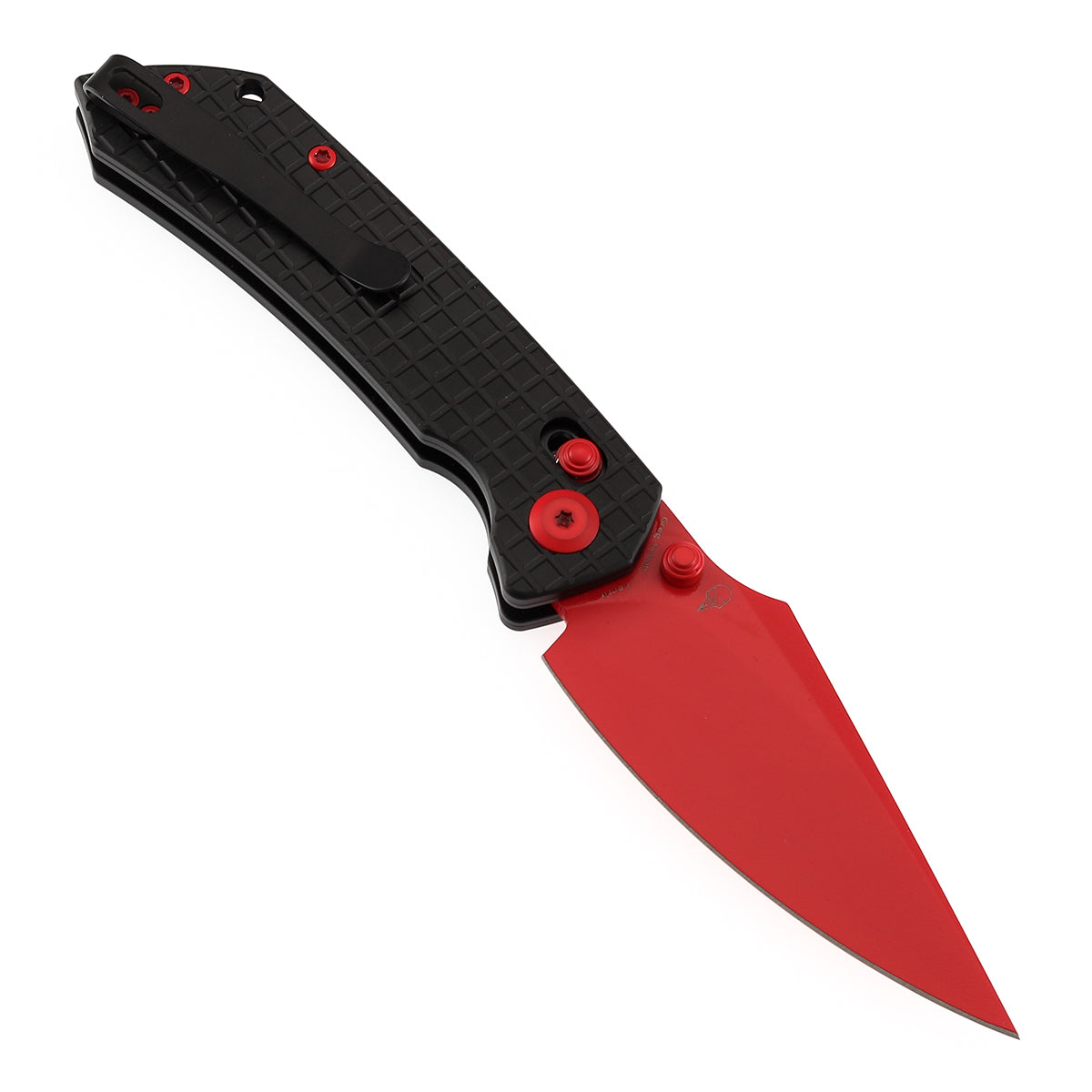 Tenable Fenrir T1034V10 Red Coated Nitro-V Blade Blcak Aluminum Crossbar Lock Folding Knife