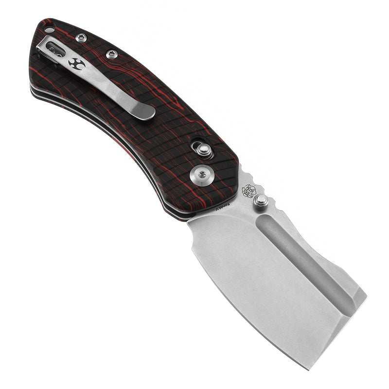 Kansept Korvid V TE2030V6 Stonewashed D2 Blade G-mascus Handle Crossbar Lock Folding Knife