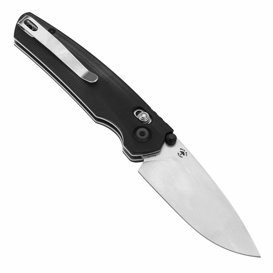Tenable Raven T2109V4 14C28N Blade Black G10 Handle Cross Bar Lock Folding Knife