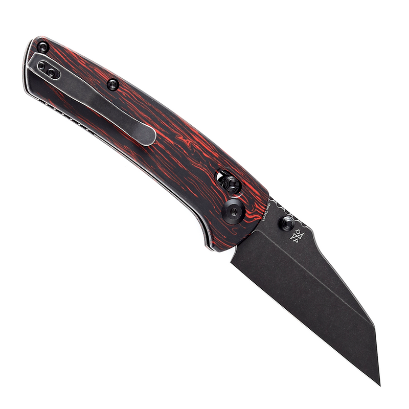 Kansept Main Street T1015V5 154CM Blade Black and Red G-Mascus Handle Crossbar Lock Folding Knife