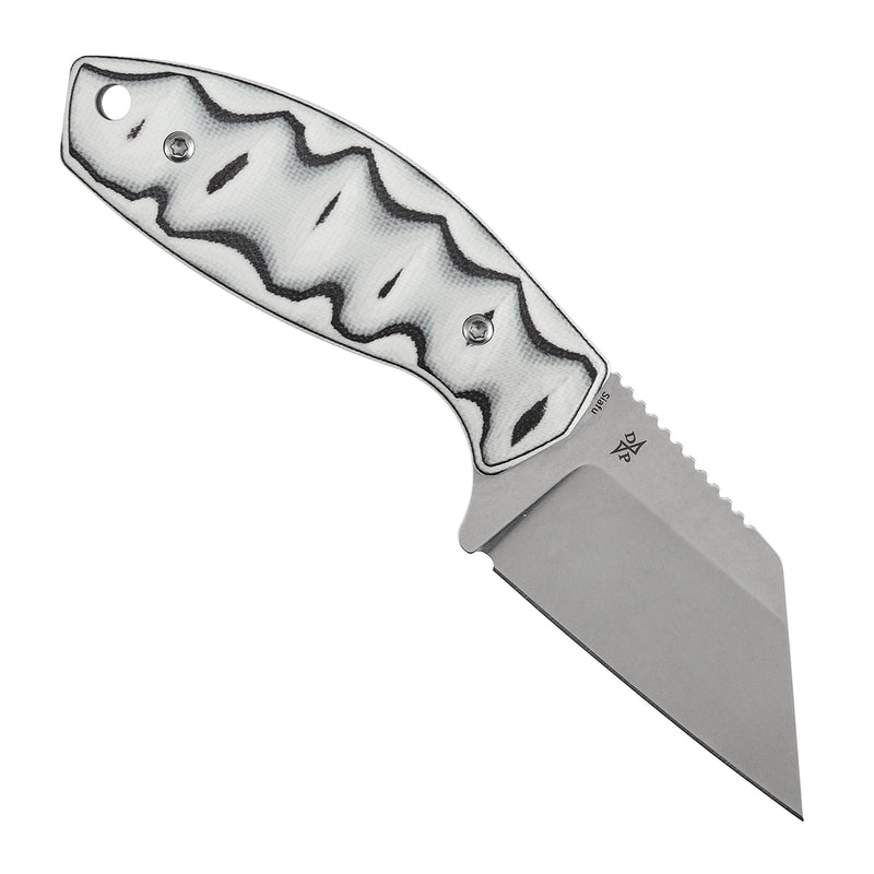 Kansept Siafu G016A4 D2 Blade Black & White G10 Handle Fixed Blade Knife