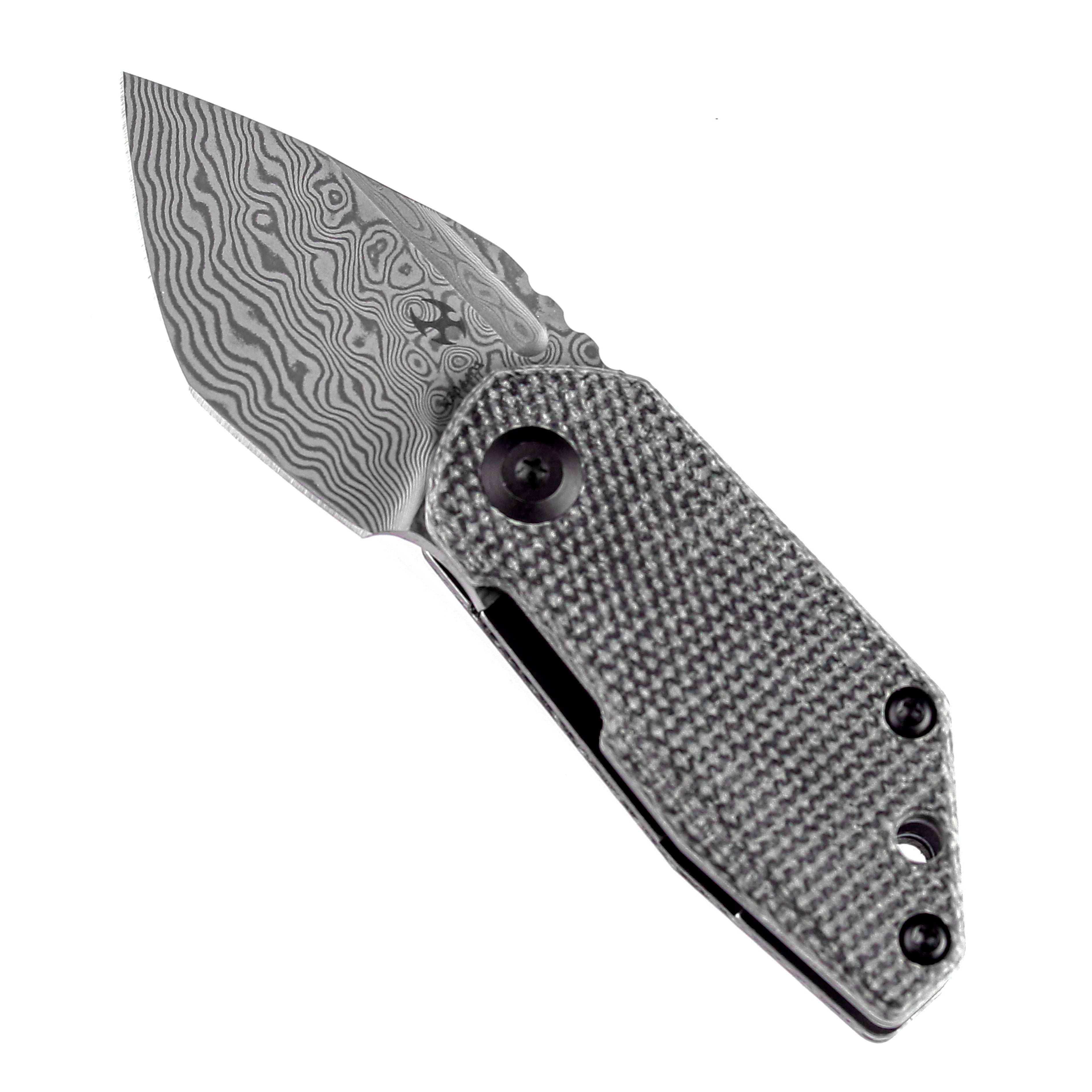 Kansept Knives RIO K3044D1 Damascus Blade Black Micarta Handle Liner Lock EDC Knife
