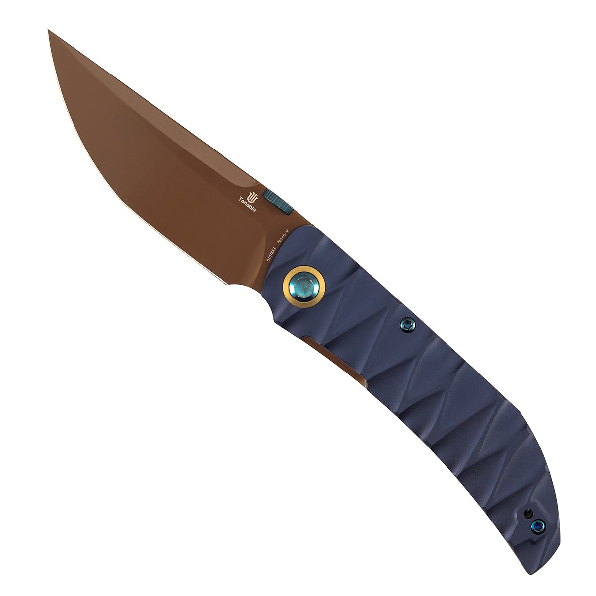 Tenable Tarkin B1078A2 Nitro-V Blade Blue Aluminum Handle Liner Lock Folding Knife