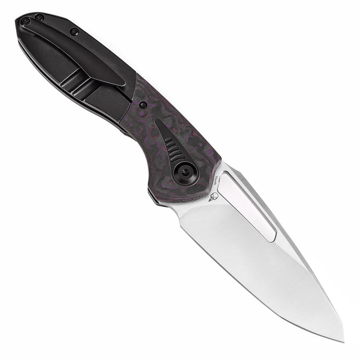 KANSEPT Thoth K1075T1 CPM 20CV Blade Titanium and Purple Haze Carbon Fiber Handle Bolster Lock