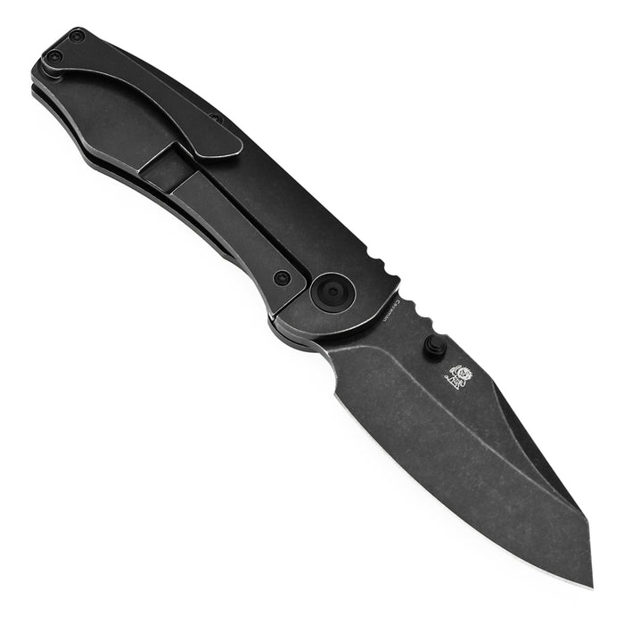 KANSEPT Caveman K1110B2 CPM 20CV Blade Titanium with Jungle Wear Fatcarbon Handle Frame Lock