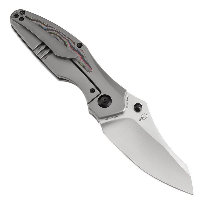KANSEPT Baba Yaga K1074A4 CPM 20CV Blade Titanium with 80S Camo Carbon Inlay Handle Frame Lock