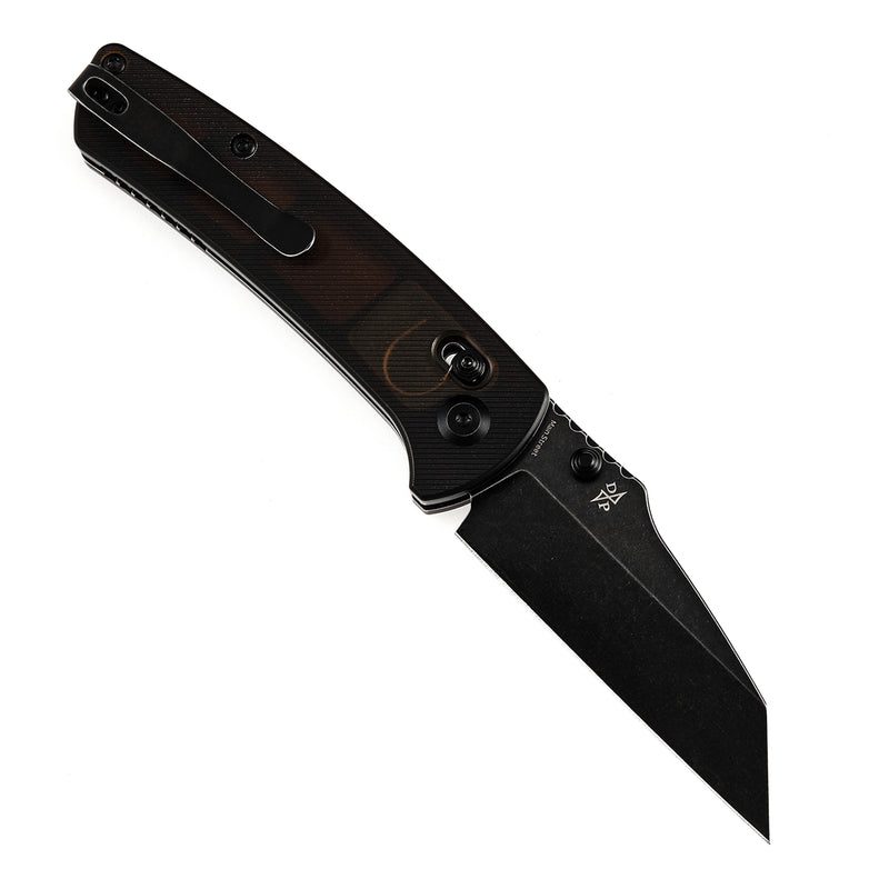 Kansept Main Street T1015V7 154CM Blade Light Brown Acrylic Handle Crossbar Lock Folding Knife