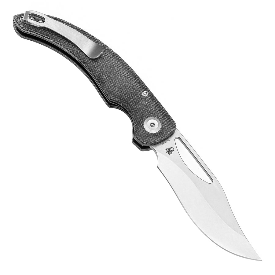 Tenable Gideon T1119A1 Stonewashed Nitro-V Blade Black Micarta Handle Liner Lock