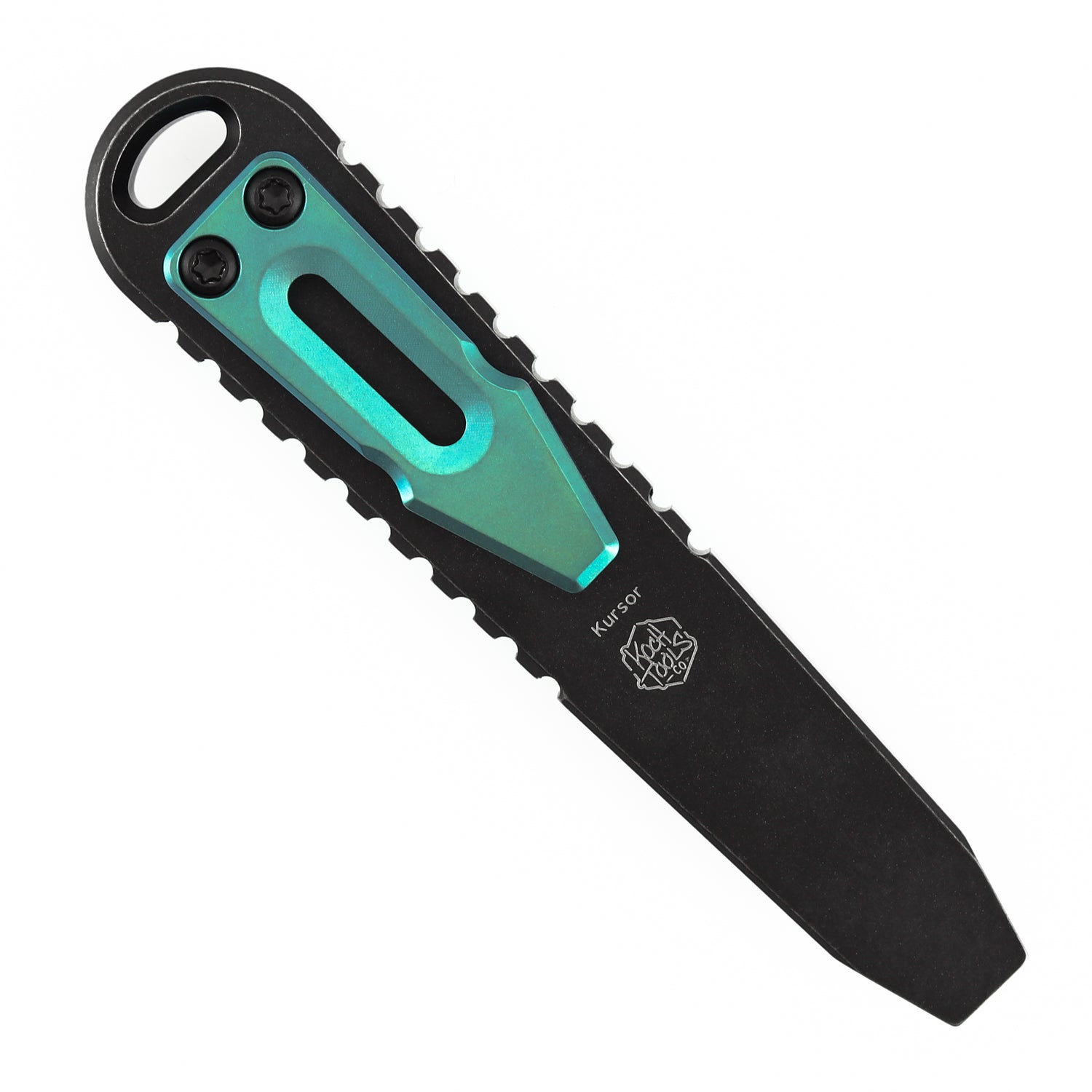 Kansept Kursor G015C5 Blackwash Titanium+Green Anodized Titanium EDC Tool