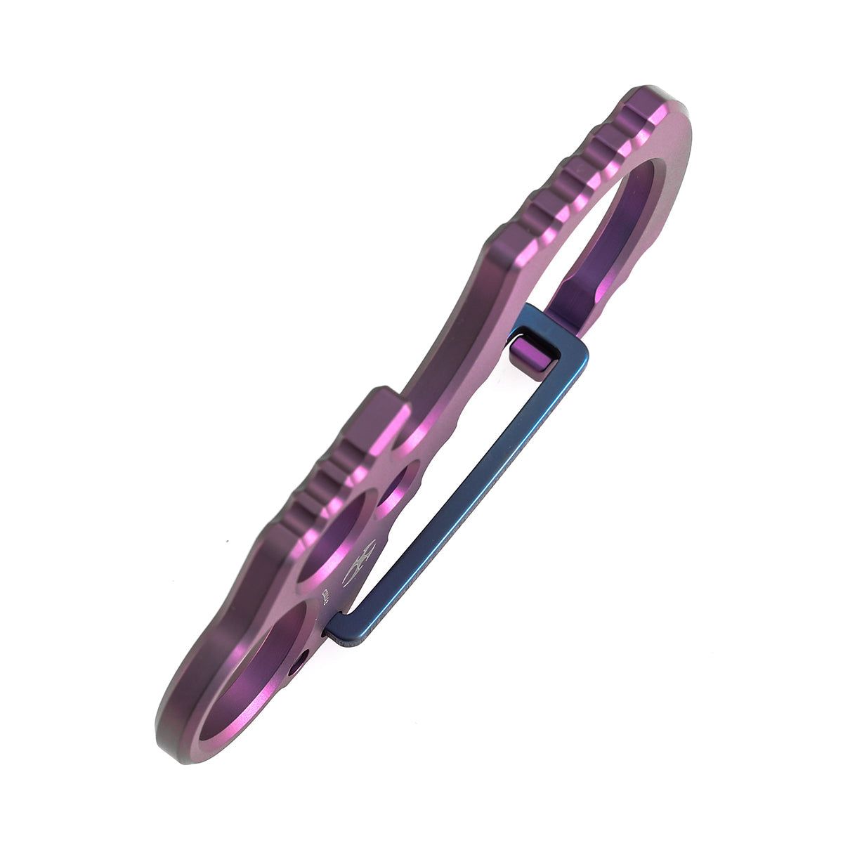 Kansept Carabiner C011A3 Purple Anodized Titanium with Blue Anodized Lock Climbing Carabiner