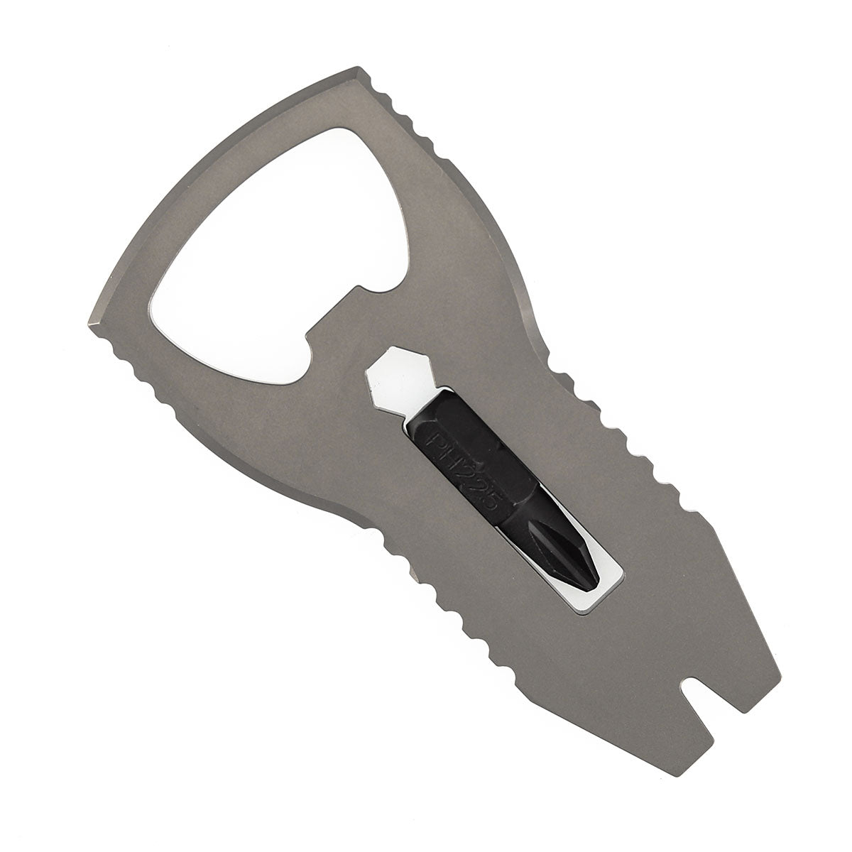 Kansept EDC PryofSorts C010A1 EDC Multi-Tool Beadblasted Titanium Bottle Opener, Pry Bar & Screwdriver