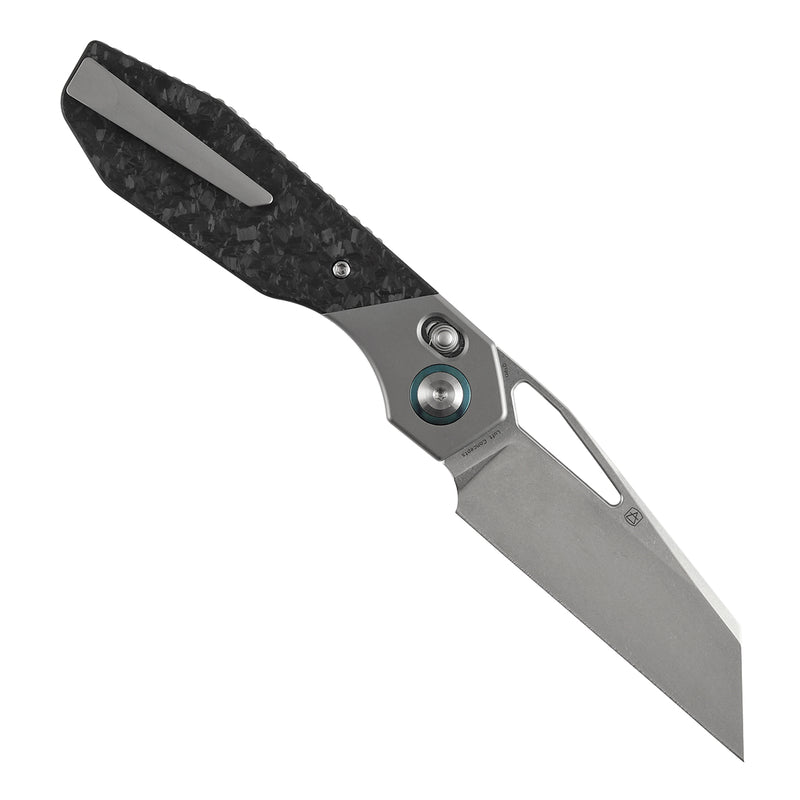 Kansept QTRO K1118VA3 Elmax Blade Titanium And Carbon Fiber Handle Crossbar Lock Folding Knife