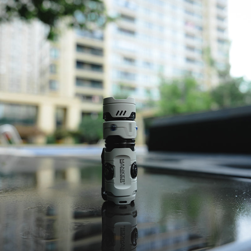 Mankerlight Timeback III EDC Flashlight Spinner Flashlight Use 18350 Battery Aluminum