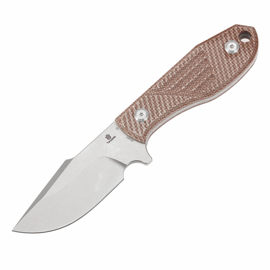 Tenable Tiny Dancer G014A5 D2 Blade Brown Micarta Handle Fixed Blade