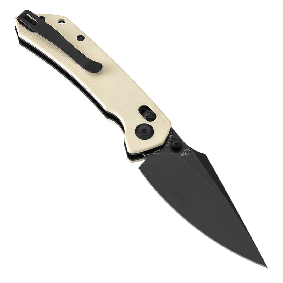 Tenable Fenrir T1034V11 Nitro-V Blade White G10 Handle Cross Bar Lock Folding Knife