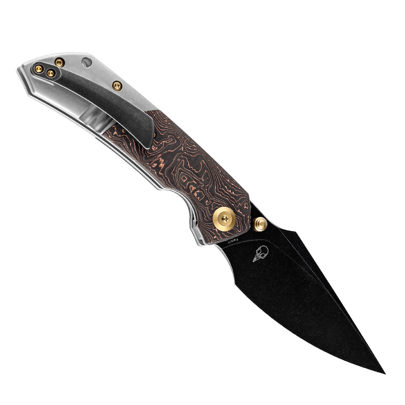 Kansept Fenrir K1034A9 CPM-S35VN Blade Copper Carbon Fiber + Titanium Handle Liner Lock Folding Knife