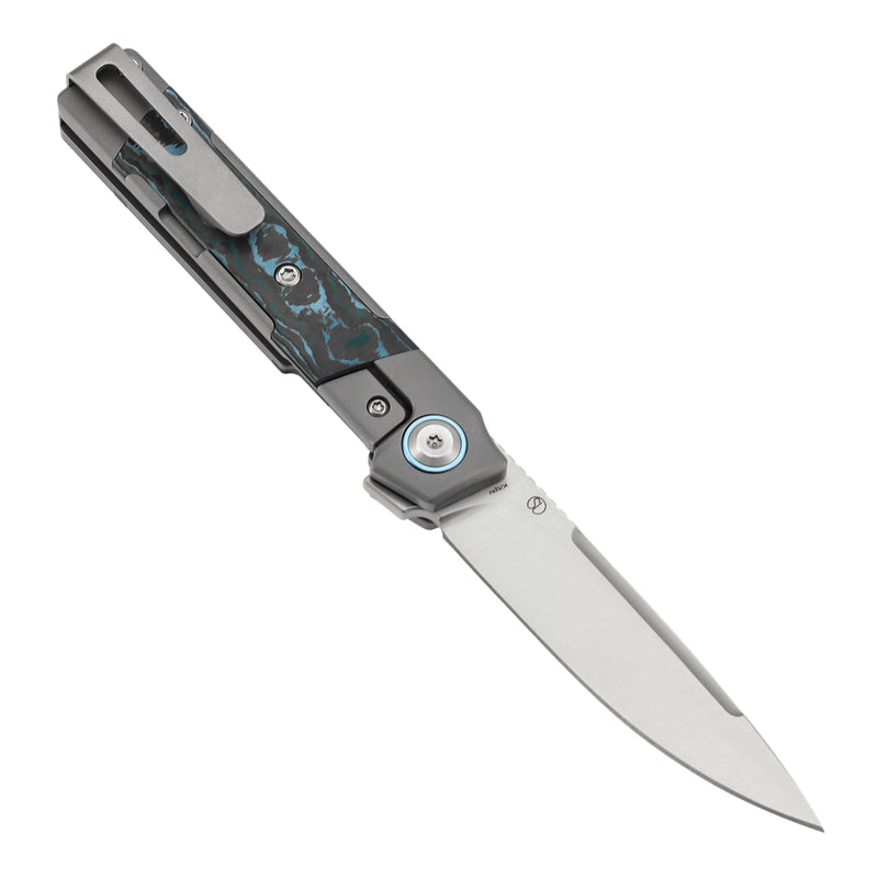 Kansept Kitpu K2123A2 CPM-20CV Blade Titanium with Fatcarbon Handle Frame Lock Knife