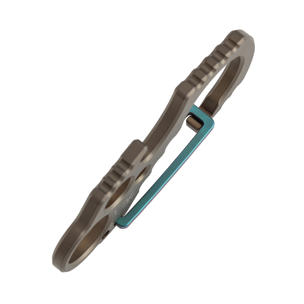 Kansept Carabiner C011A4 Bronze Anodized Titanium with Green Anodized Lock Climbing Carabiner