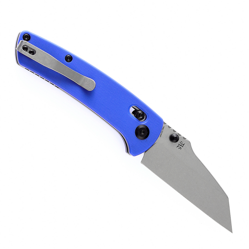 Kansept Main Street T1015V3 154CM Blade Blue G10 Handle Crossbar Lock Folding Knife