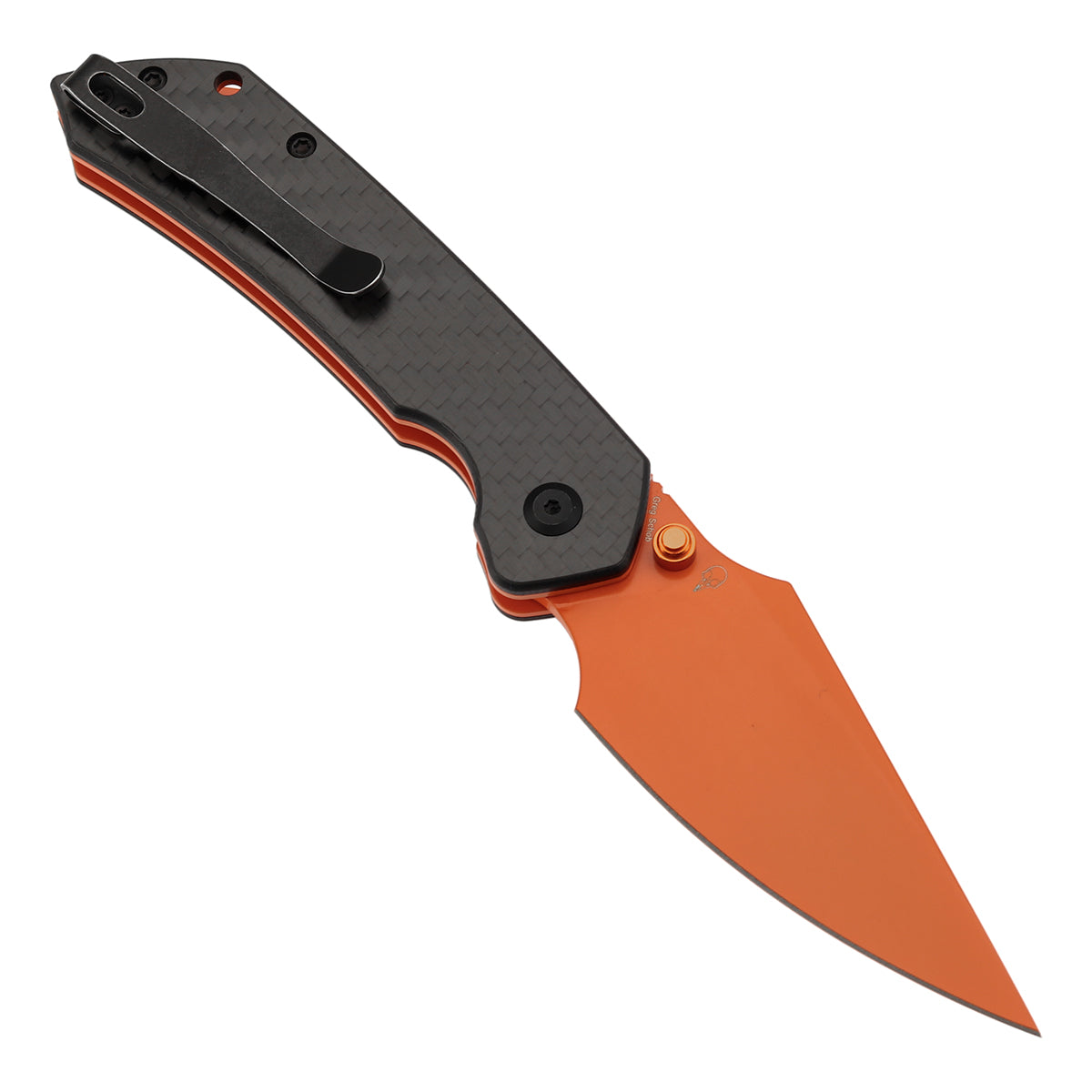 Tenable Fenrir B1034H5 Nitro-V Blade Twill Carbon Fiber Handle Top Liner Lock Folding Knife