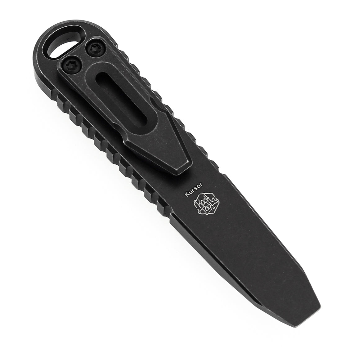 Kansept Kursor G015A1 Blackwash Titanium+Green Micarta with Tsukamaki EDC Tool