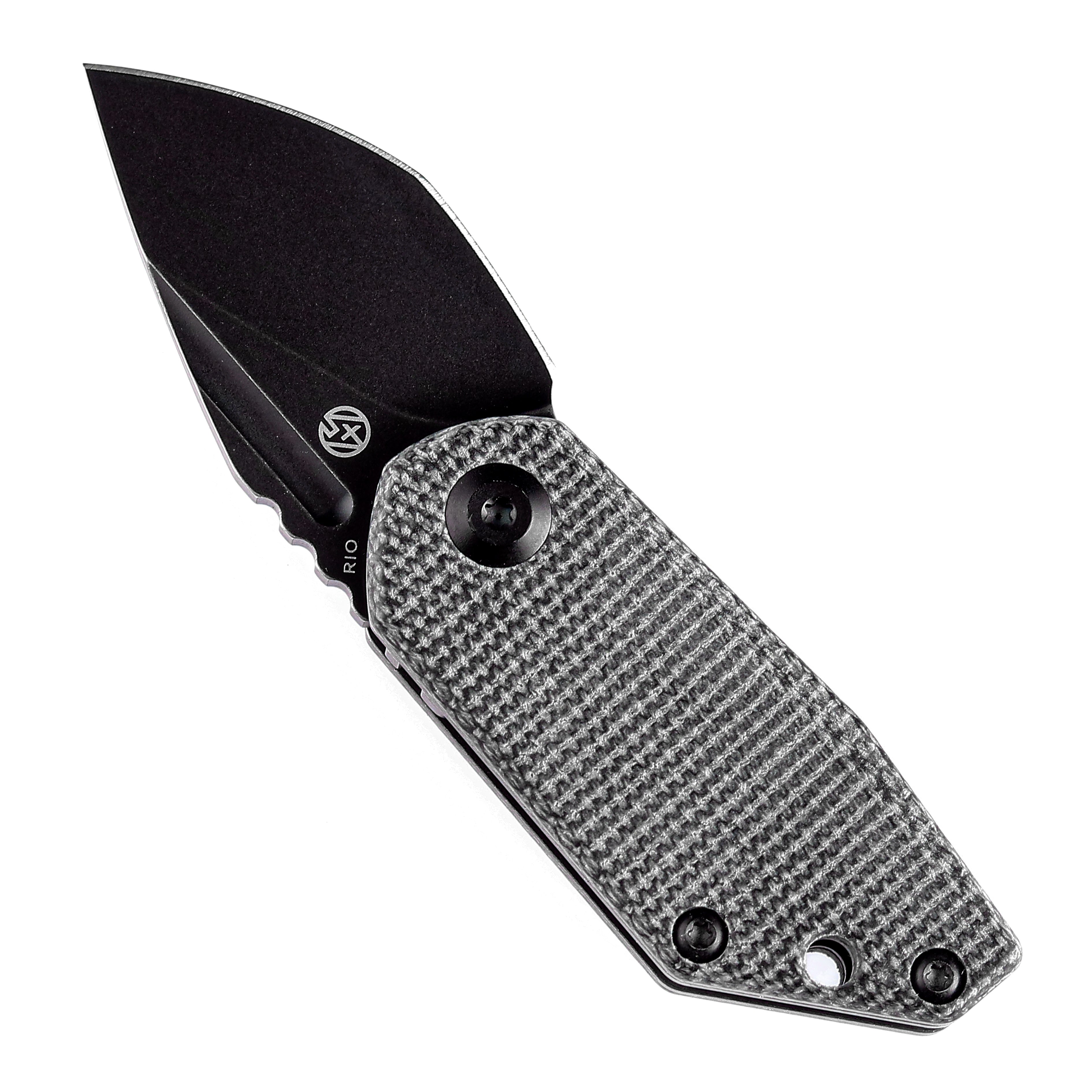 Kansept Knives RIO K3044A3 M390 Blade Black Micarta Handle Liner Lock EDC Knife