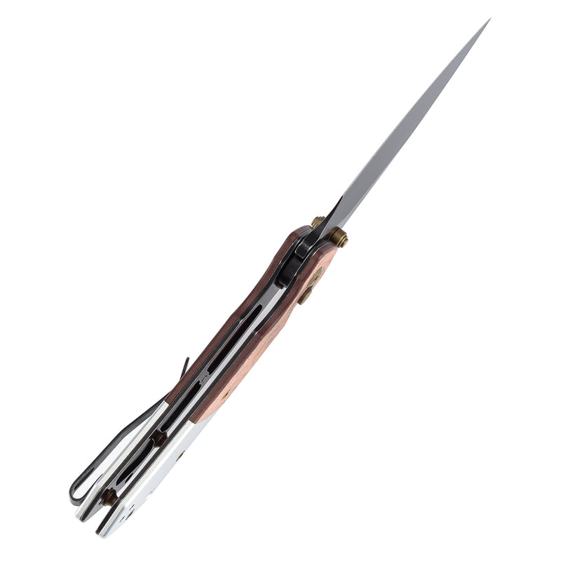 Kansept Fenrir T1034B2 Blackwash 154CM Blade G10 with Copper Foil Handle Button Lock Folding Knife