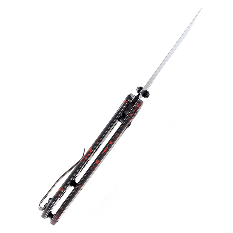 Kansept Main Street T1015V5 154CM Blade Black and Red G-Mascus Handle Crossbar Lock Folding Knife