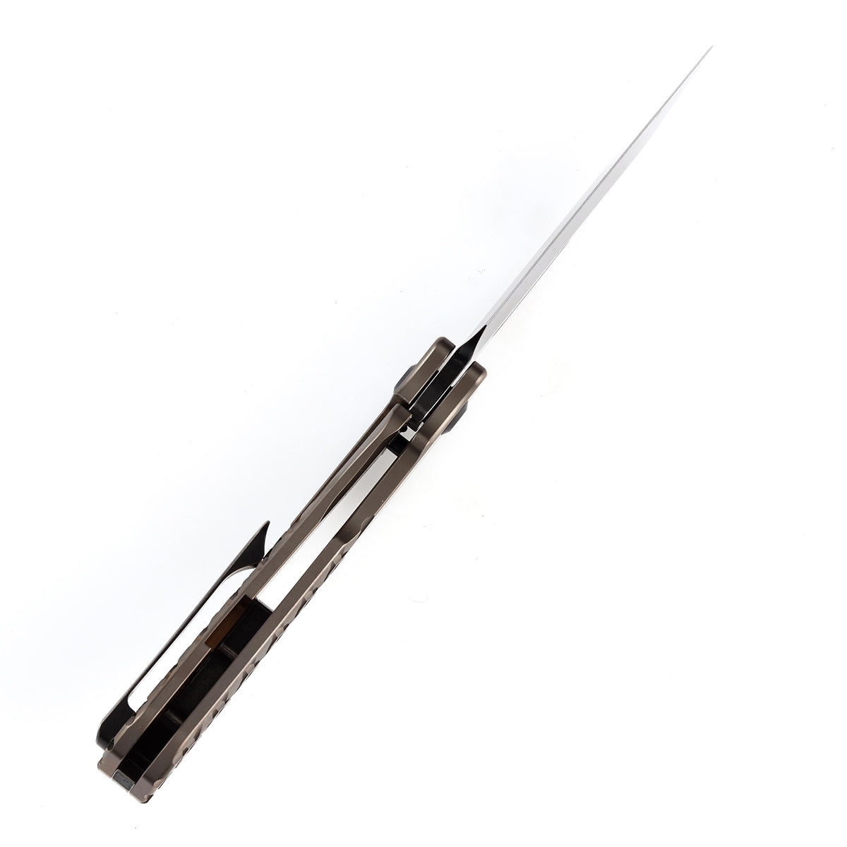 Kansept Loki K1058A4 Flipper Knife CPM-S35VN Blade Titanium Handle Thumb Hole Knife