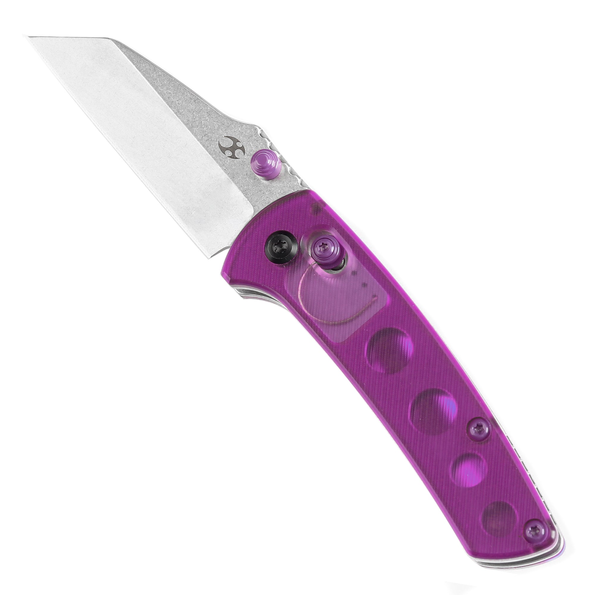 Kansept Little Main Street Flipper Knife T2015V2 154CM Blade Purple Acrylic G10 Handle