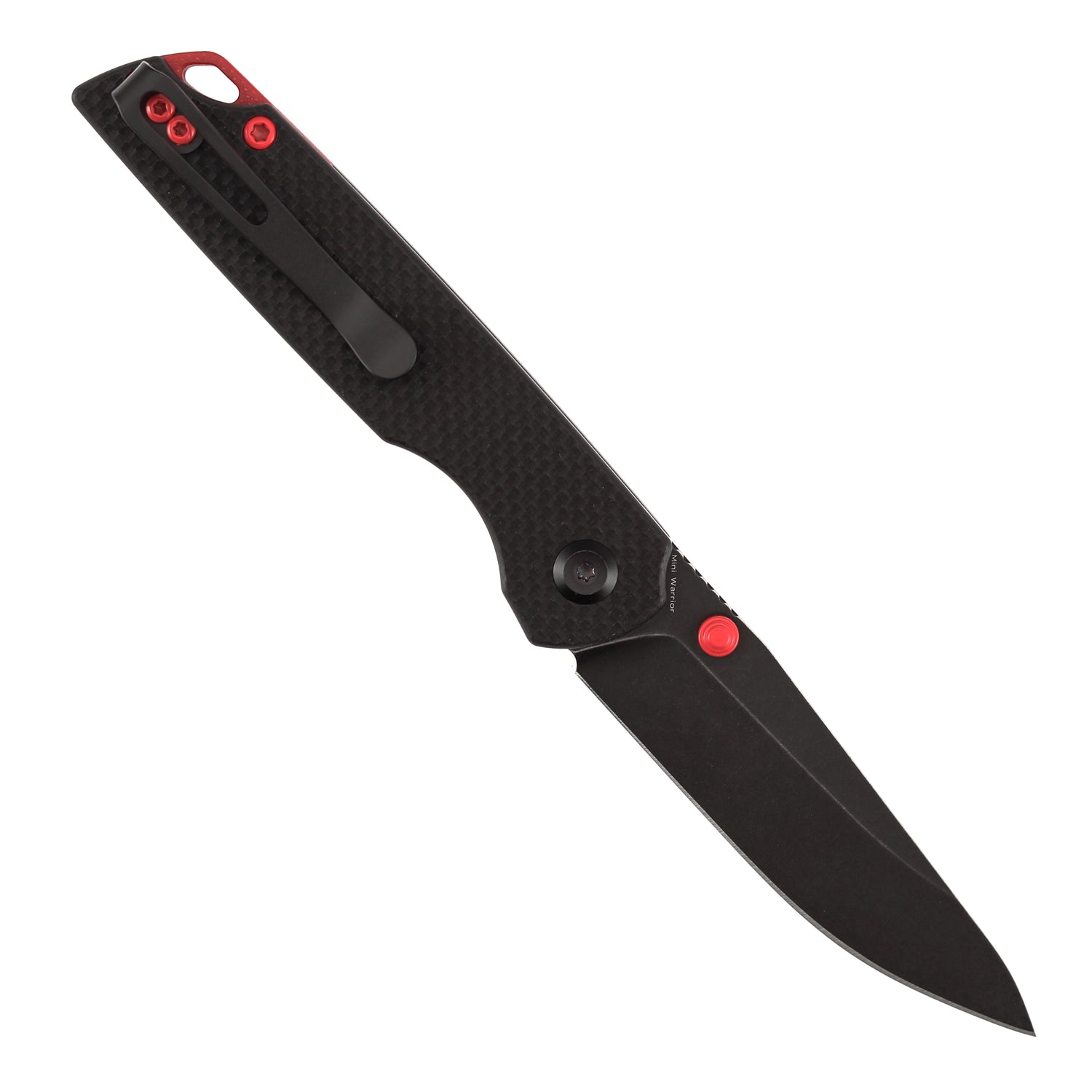Tenable Mini Warrior B2005A1 Blackwash Nitro-V Blade Black G10 Handle Liner Lock Folding Knife