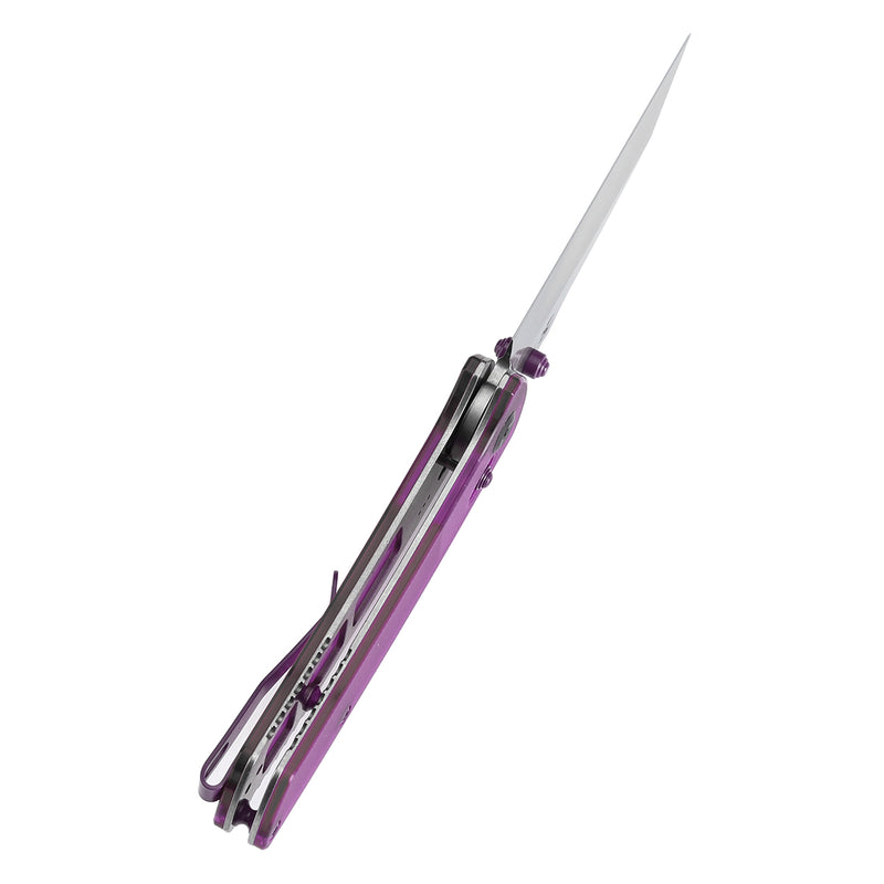 Kansept Main Street T1015V10 154CM Blade Purple Acrylic Handle Crossbar Lock Folding Knife