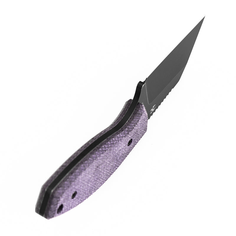 Kansept Siafu G016A1 D2 Blade Purple Micarta Handle Fixed Blade Knife