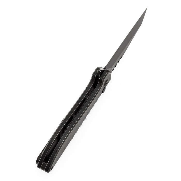Kansept Kosame T1093F5 154CM Blade Blackwash Titanium with Black & Red G-mascus Button Lock