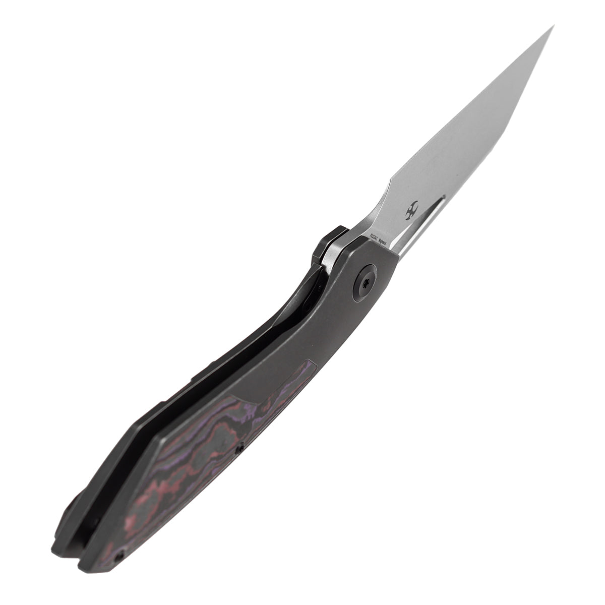 Kansept Strip K1113A2 Magnacut Blade Purple Haze Fatcarbon+Blackwash Titanium Hnadle Frame Lock Folding Knife