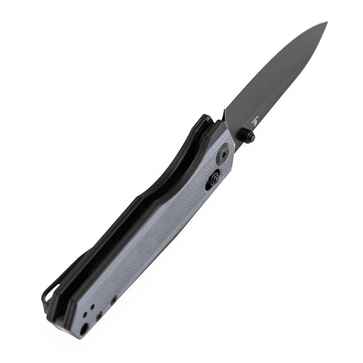Tenable Beaver T1105V7 Blackwash Nitro-V Blade Gray and Black G10 Handle Crossbar Lock Folding Knife