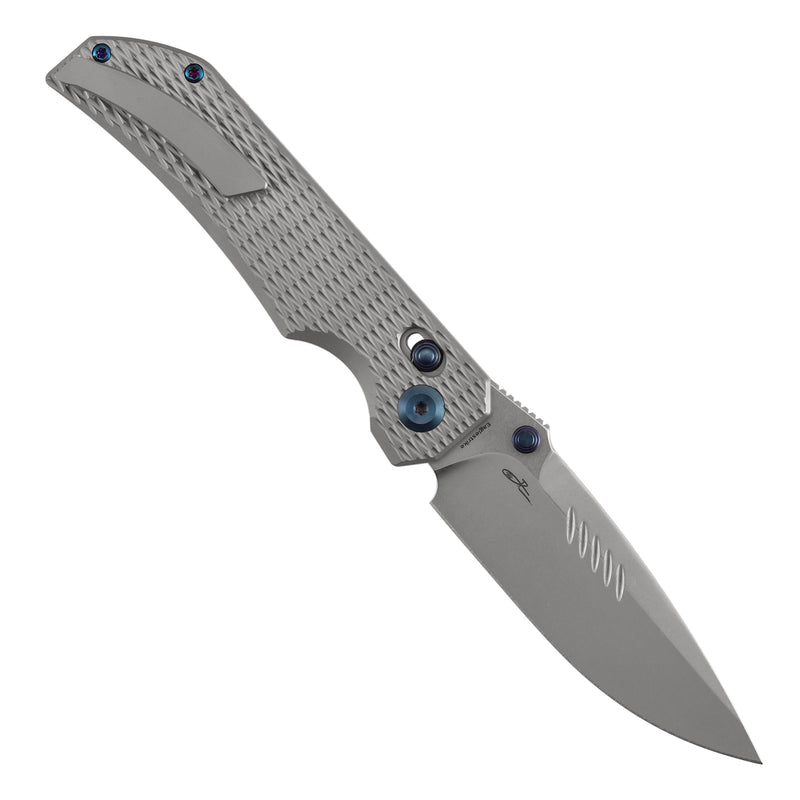 Kansept Eaglestrike K1095V4 CPM-S35VN Blade Titanium Handle Crossbar Lock Folding Knife