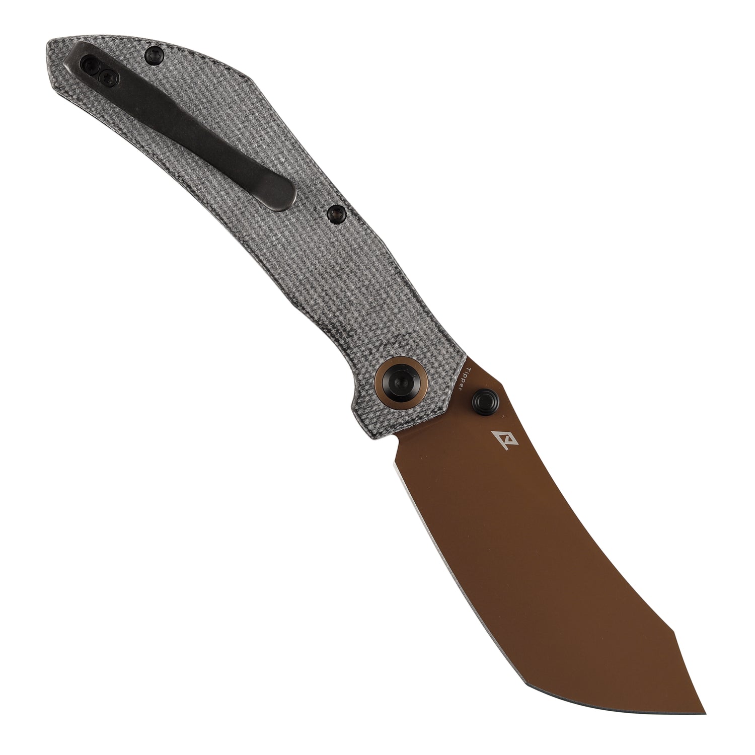 Tenable Tipper B1079A1 Rose Gold Nitro-V Blade Black Micarta Handle Liner Lock Folding Knife