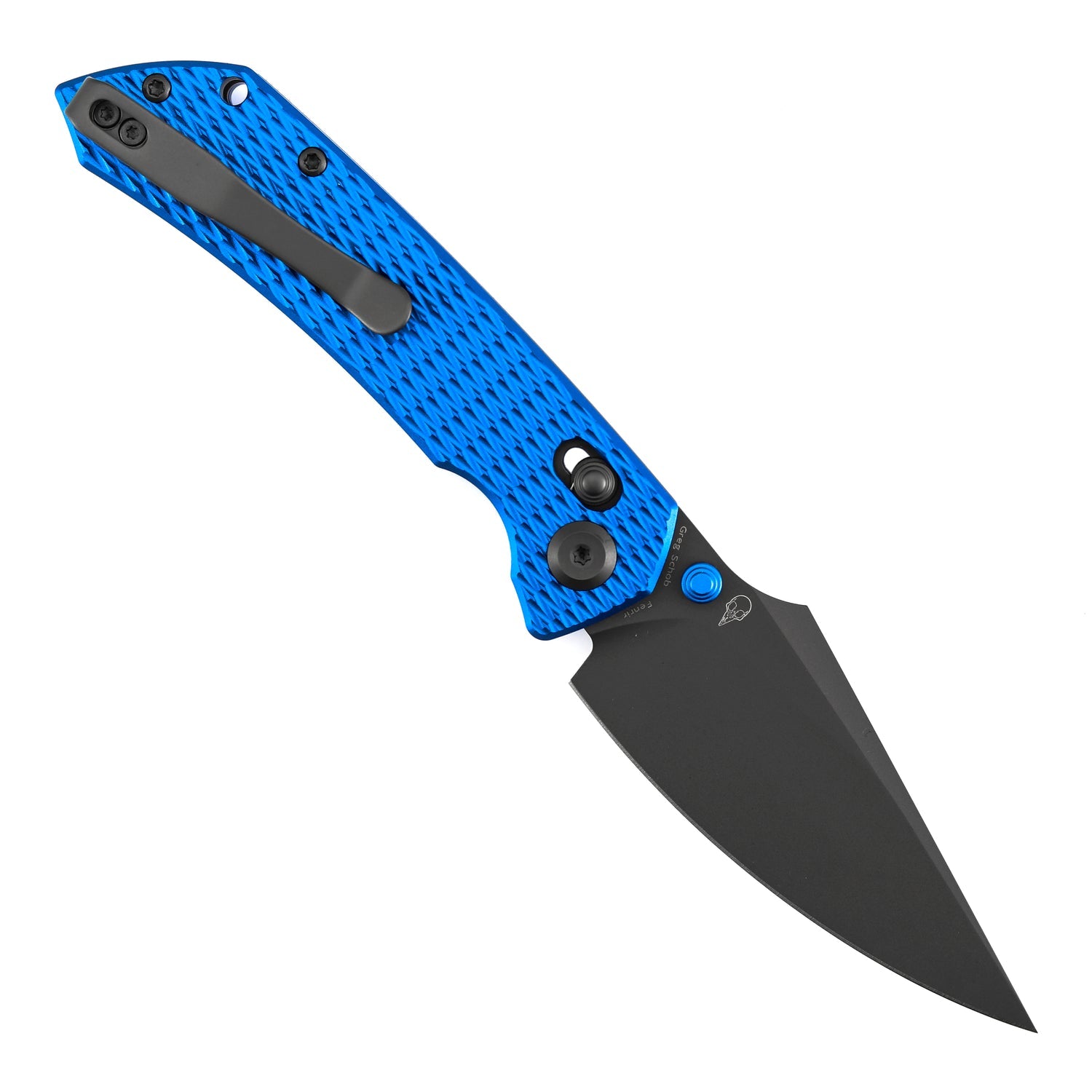 Tenable Fenrir T1034V15 Gray TiCn Coated Nitro-V Blade Blue Anodized Aluminum Handle Crossbar Lock Folding Knife