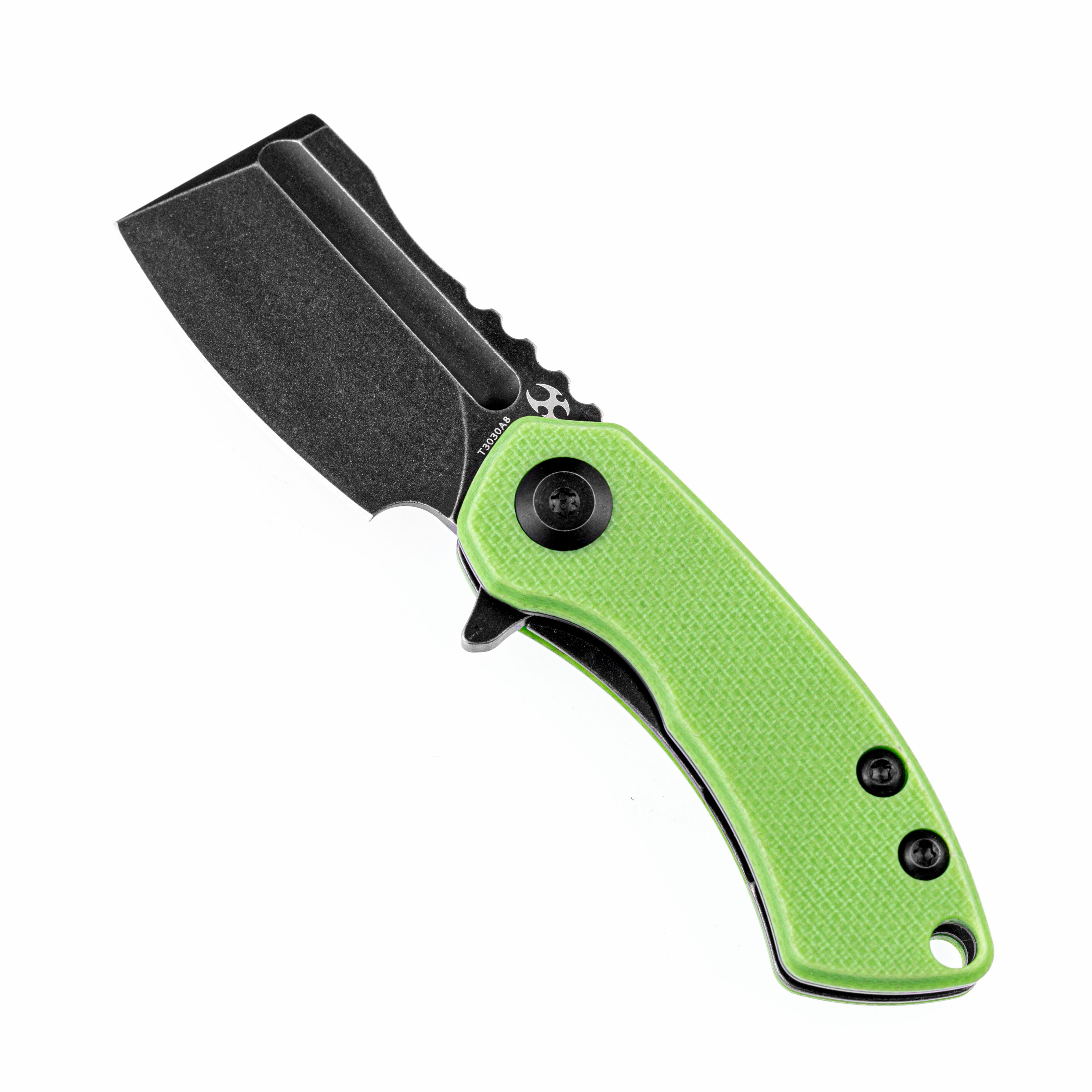 Kansept Knives T3030A8 Mini Korvid 154CM Blade Green G10 Handle Liner Lock Edc Knives