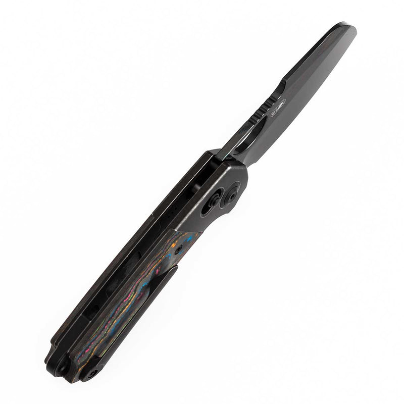 Kansept Nahual K2125V1 Magnacut Blade Blackwash Titanium with 80S Camo Carbon Handle Crossbar Lock Folding Knife