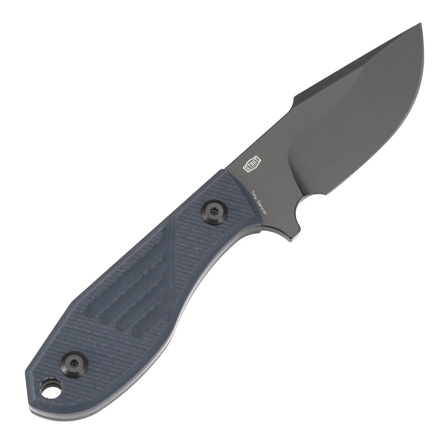 Tenable Tiny Dancer G014A3 Gray TiCn Coated D2 Blade Gray G10 Handle Fixed Blade
