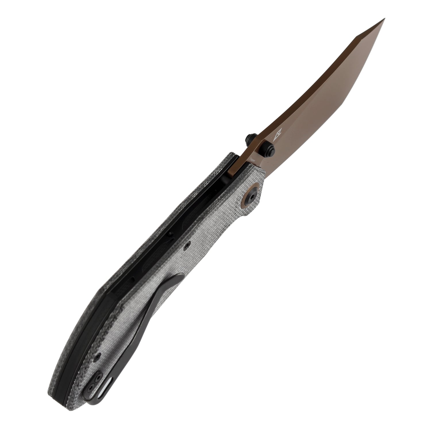 Tenable Tipper B1079A1 Rose Gold Nitro-V Blade Black Micarta Handle Liner Lock Folding Knife