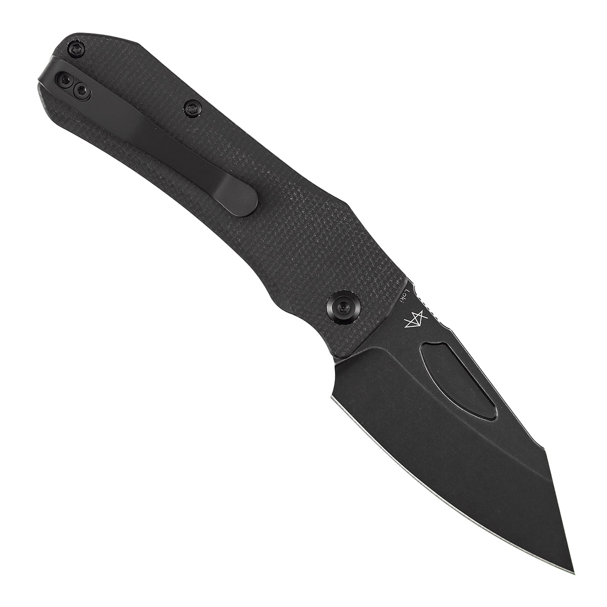 Tenable Loki B1058A1 Blackwash Nitro-V Blade Black Micarta Handle Liner Lock Folding Knife