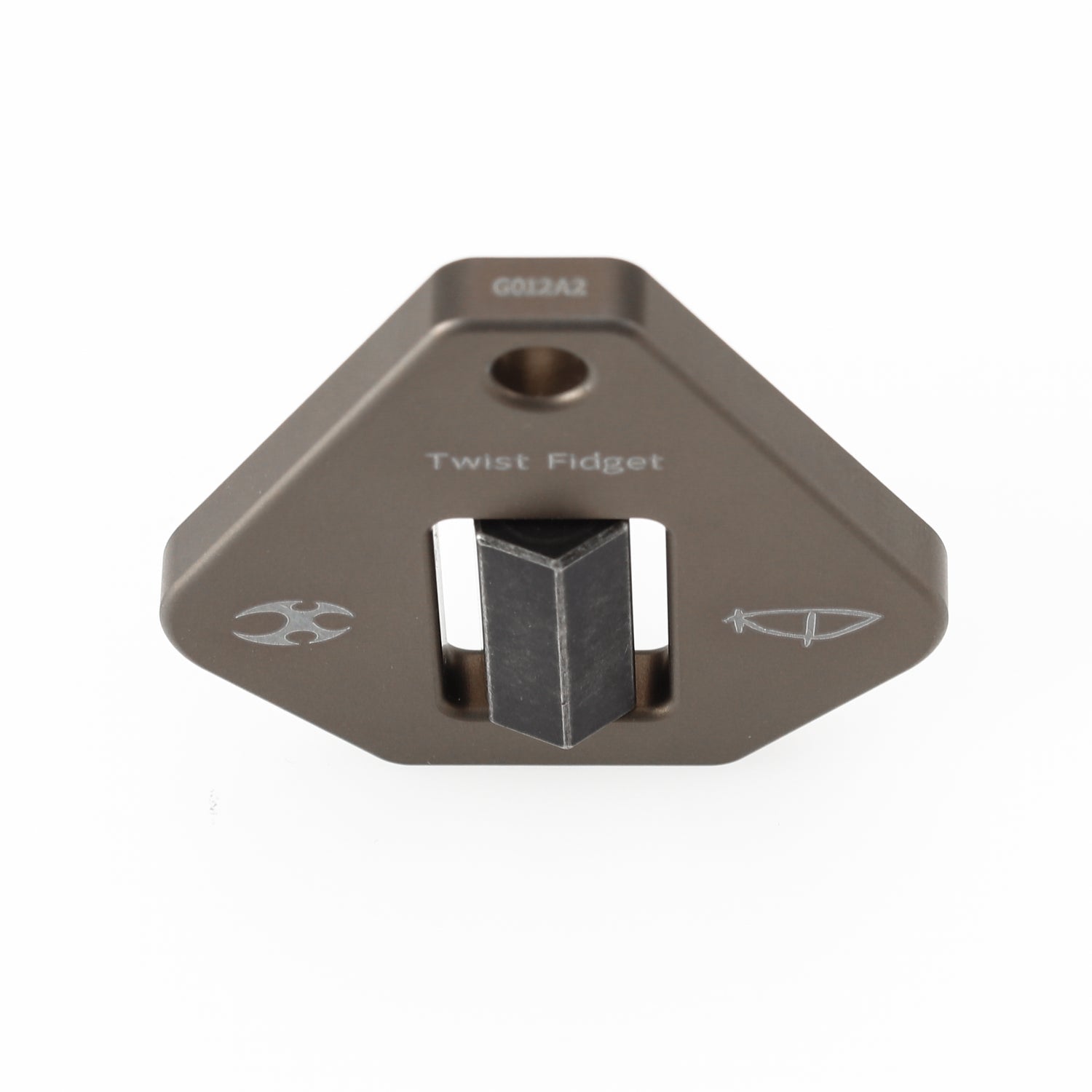Kansept Titanium Twister G012A2 – Bronze Anodized Ti with Antique Blackwash Spinner EDC Fidget Tool for Everyday Stress Relief