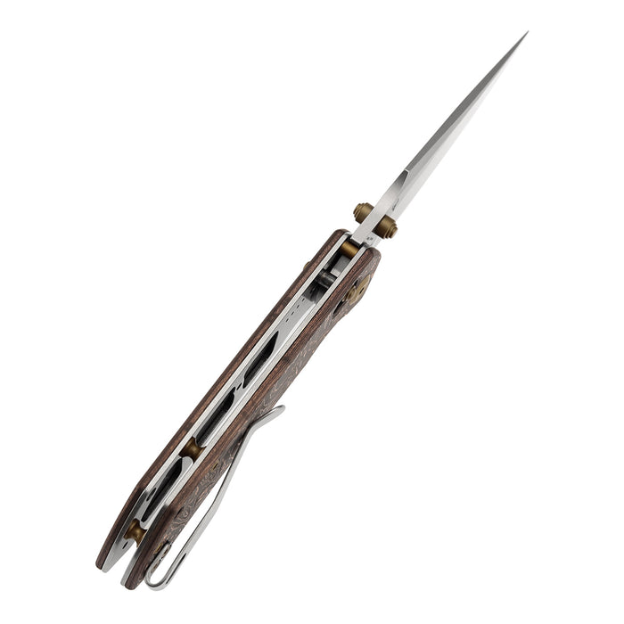 KANSEPT Fenrir K1034V3 CPM-S35VN Blade Copper Carbon Fiber Handle Crossbar Lock Knife