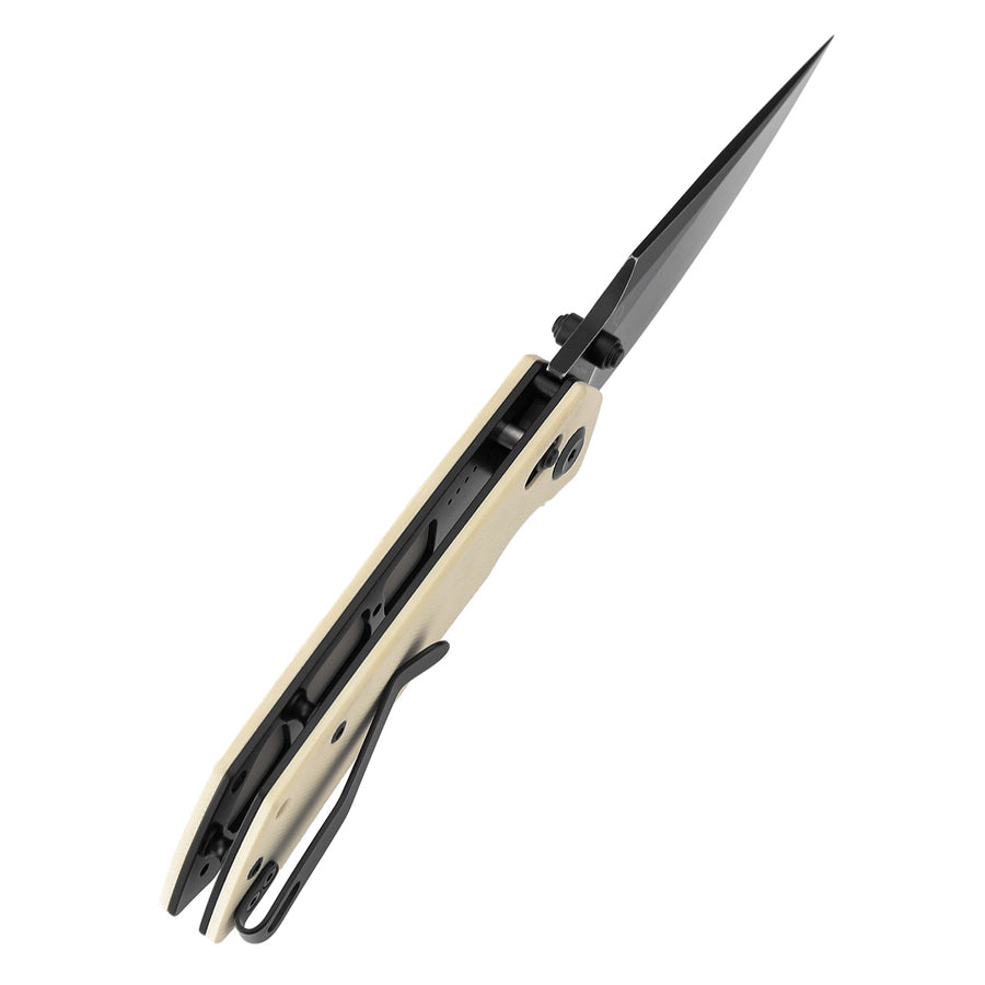 Tenable Fenrir T1034V11 Nitro-V Blade White G10 Handle Cross Bar Lock Folding Knife